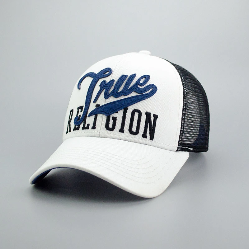 High Quality Trucker Cap with Applique Embroidery Cotton Fashion Sports Golf Cap Snapback Promotion Hat and Baseball Cap