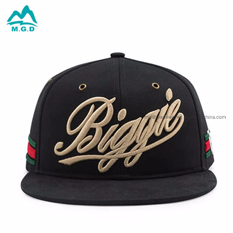 Personalized Embroidered New Hip-Hop Fitted 3D Logo Flat Peak Snapback Cap